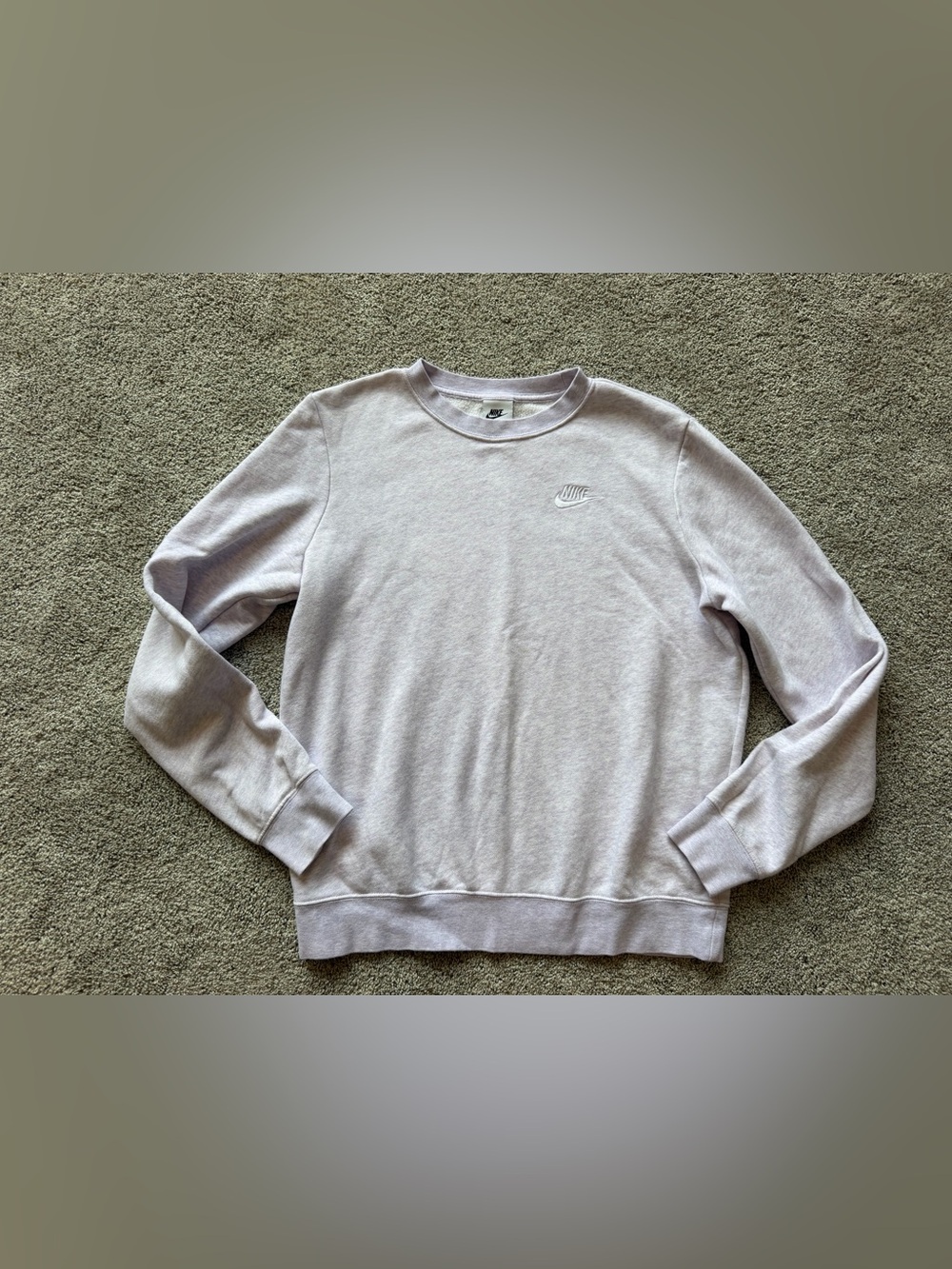 Women’s Nike Pastel Lavender Crewneck Sweatshirt- Size Small